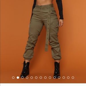 Army green joggers